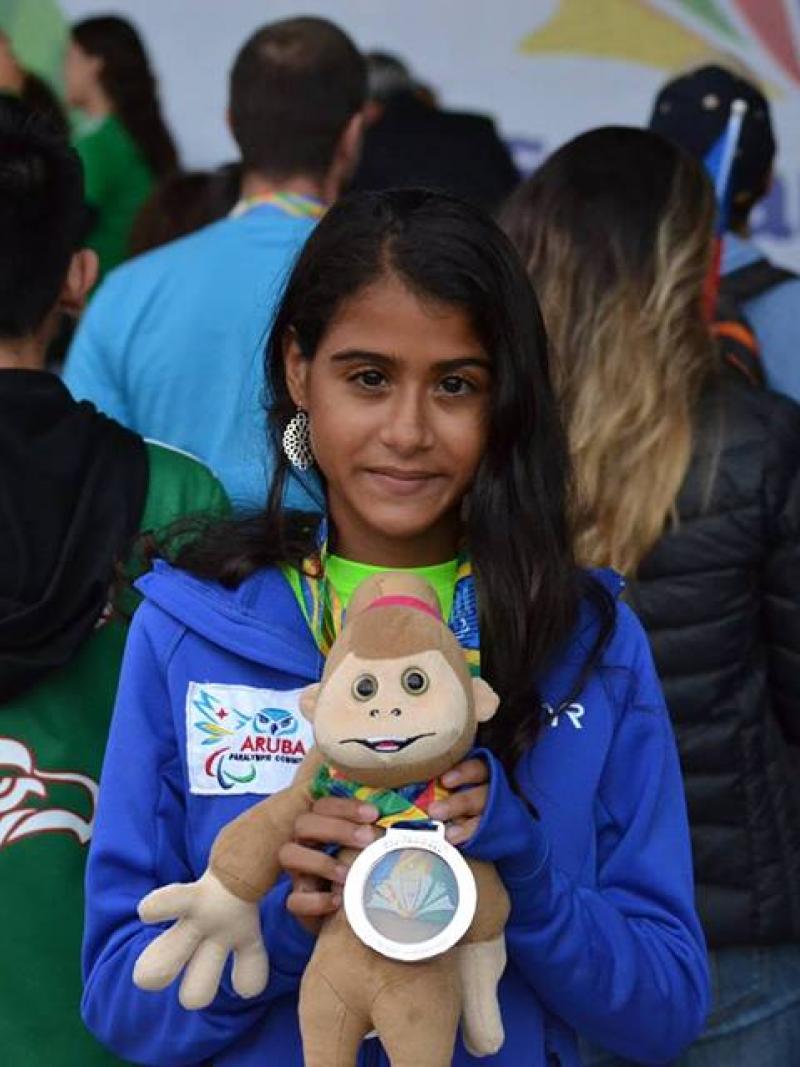 Shenely Tromp made history at Sao Paulo 2017 winning 100m silver, Aruba's first ever medal.