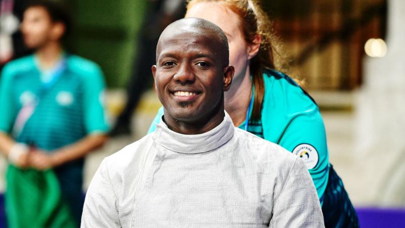 Amelio Castro smiling ahead of a bout 