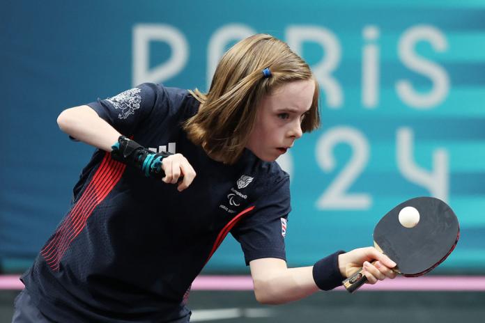 Para table tennis player Bly Twomey focuses on playing the ball