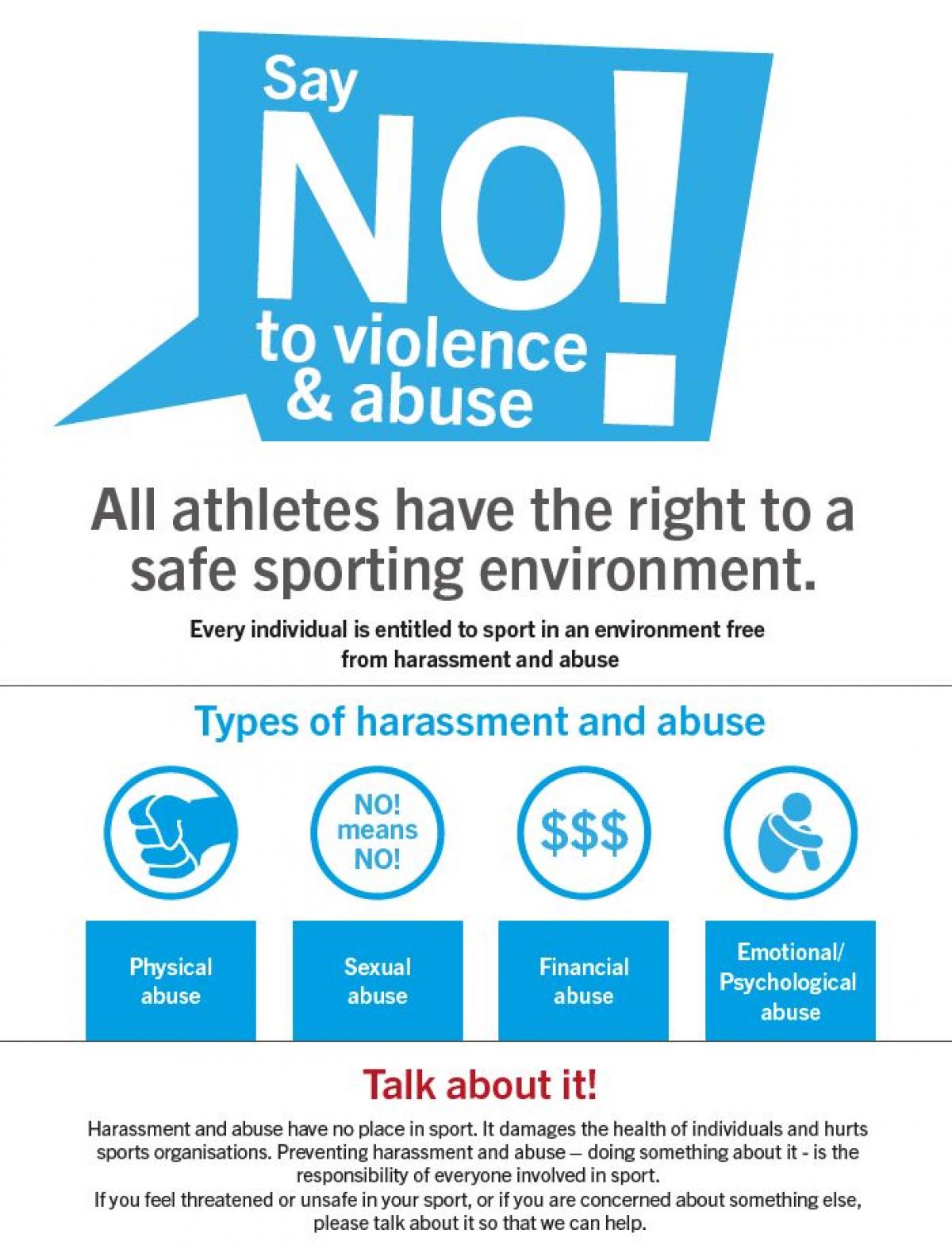 Say no to violence and abuse